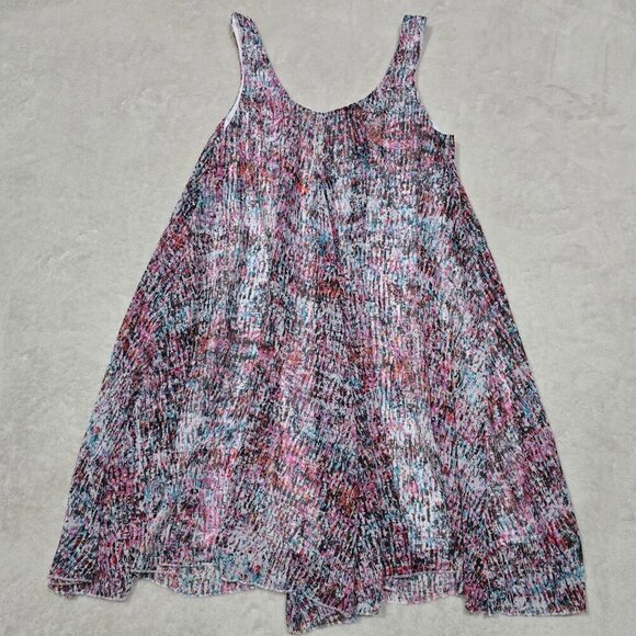 Decree ✦ Sleeveless Chiffon Dress ✦ Abstract Multicolor Print w/ Soft Lining M - Picture 11 of 16